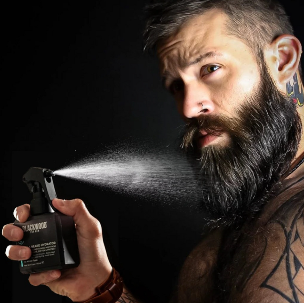 A Healthy Beard Gets Hydrated with Blackwood Beard Hydrator