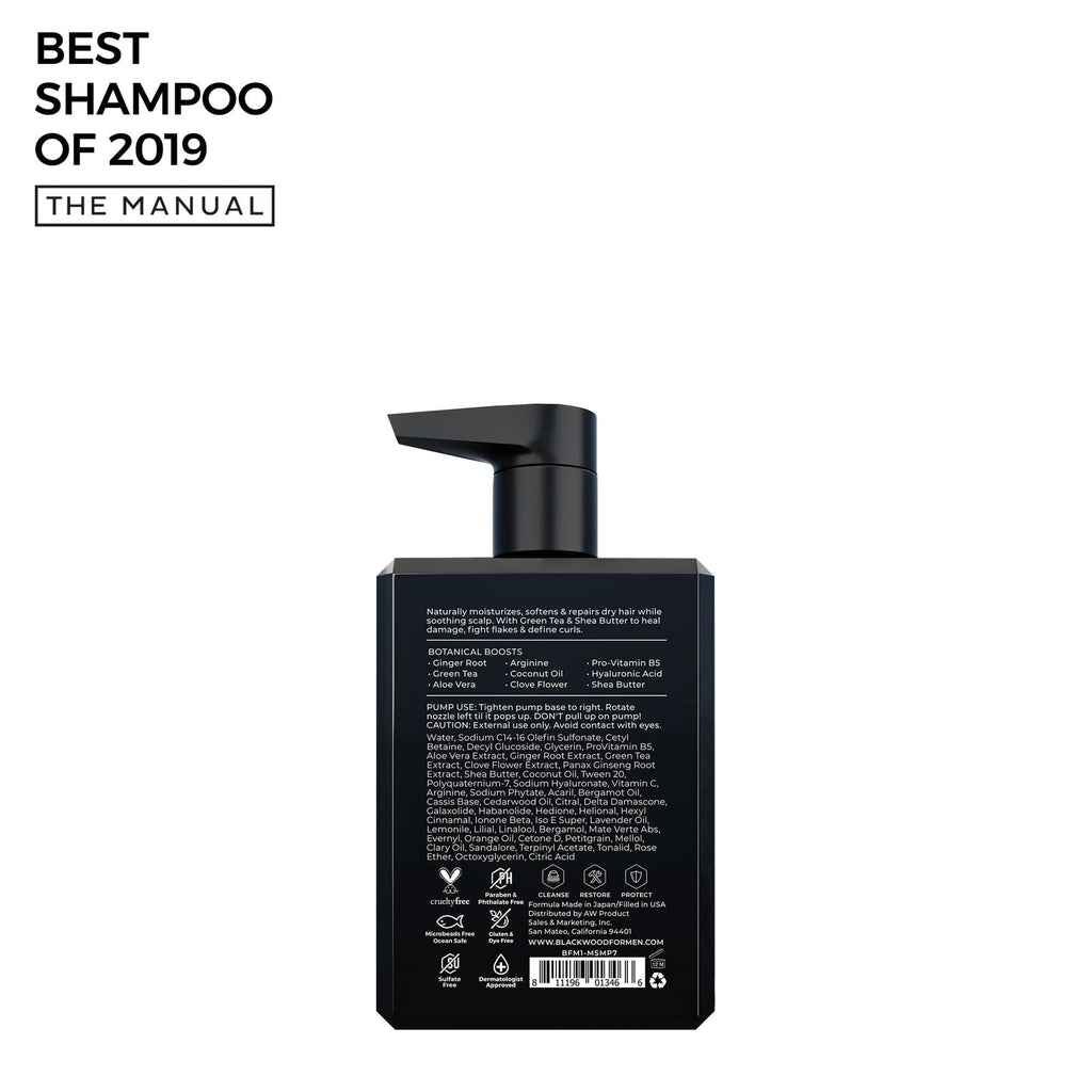 back of the blackwood for men hydroblast moisturizing shampoo 7 oz