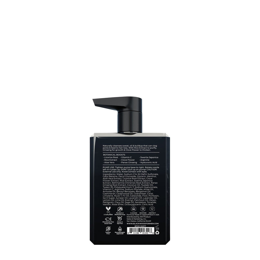 Back view of the Blackwood for Men Active Man Daily Shampoo 7 oz